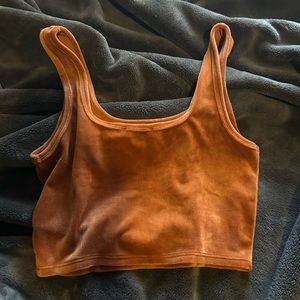 soft brown velvet top (new)